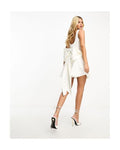Forever New Bow Back Mini Dress in White