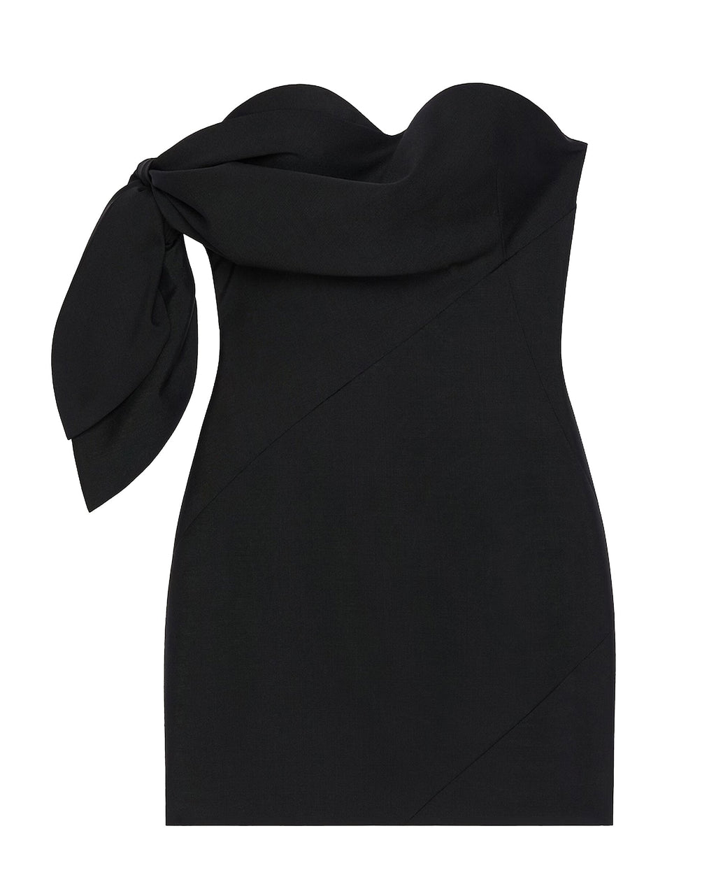 Bustier mini dress with bow