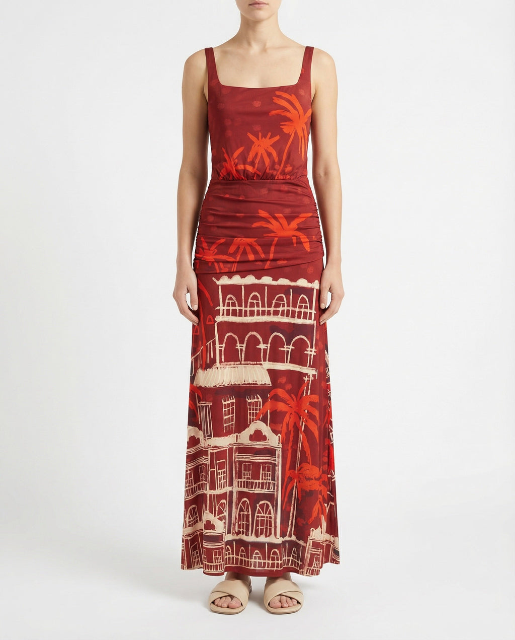 Johanna Ortiz Plant of joy draped printed satin-jersey maxi dress