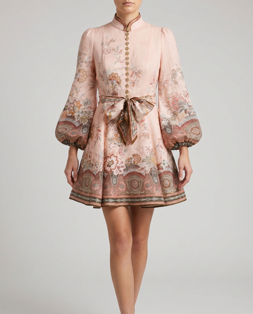 Zimmermann Floral print puff sleeve mini dress