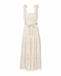 Zimmermann Indra belted cotton lace midi dress