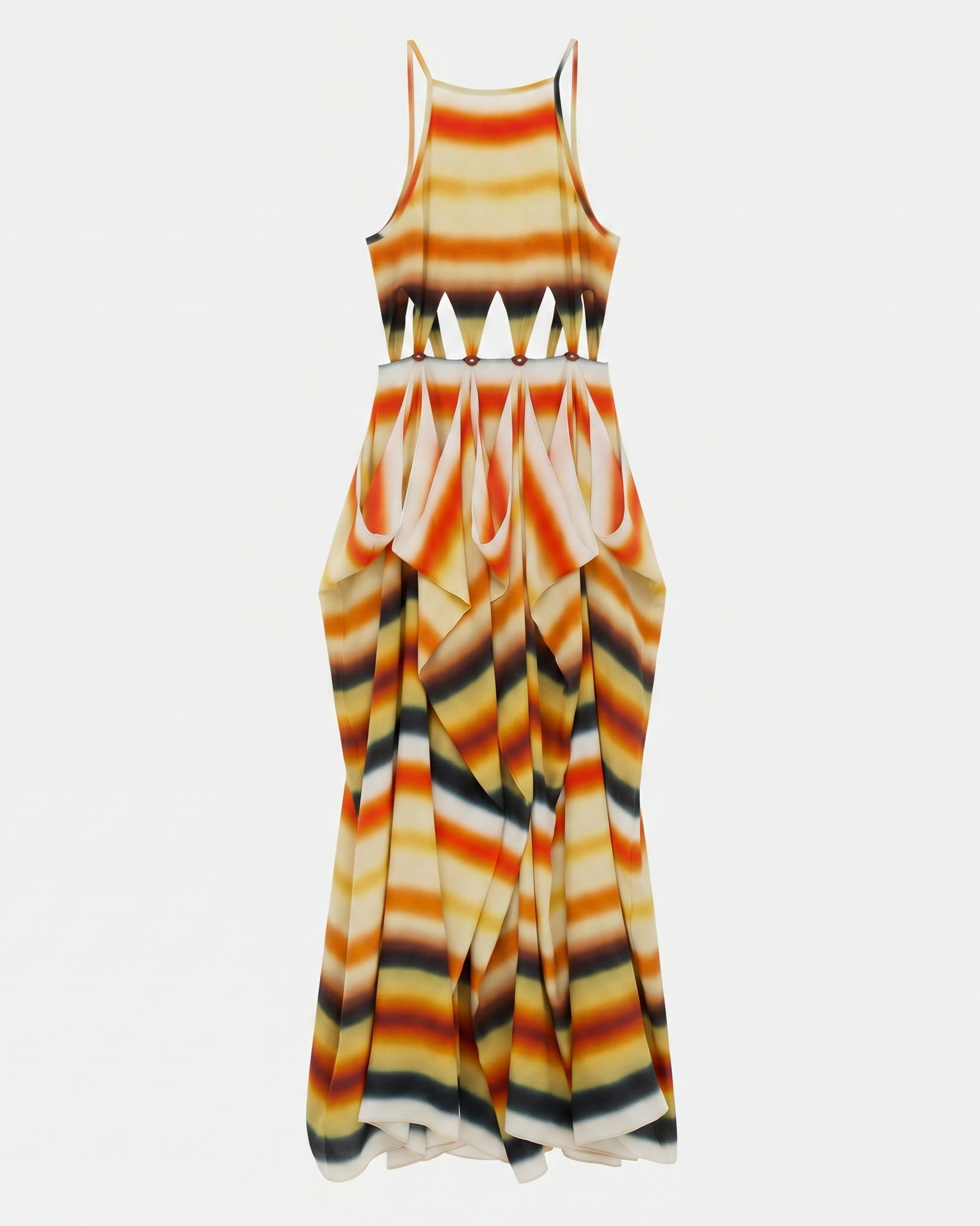 Paula's Ibiza Striped silk long dress