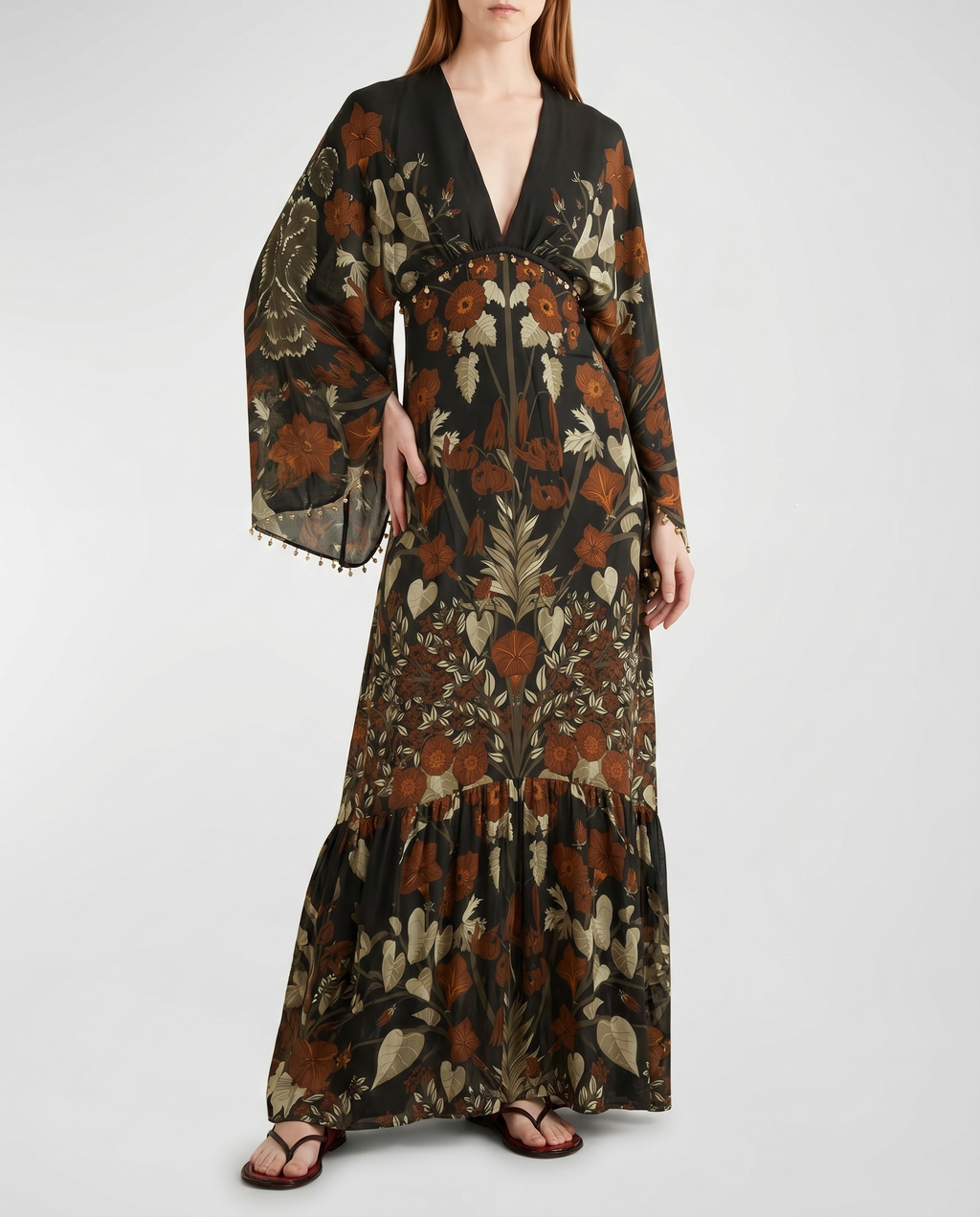 Johanna Ortiz Wildflower rites silk georgette maxi dress