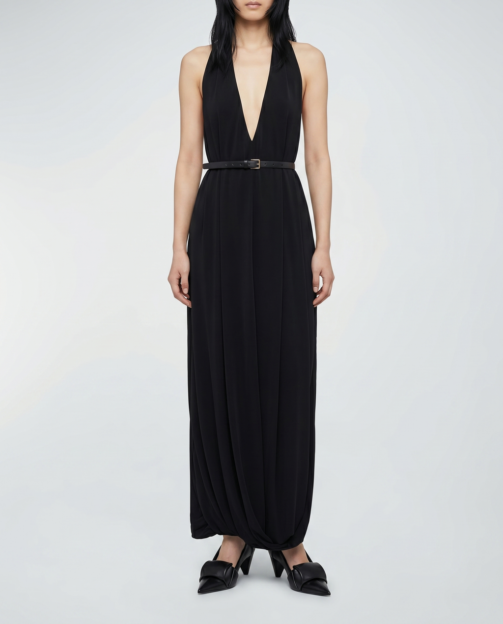 Draped long dress