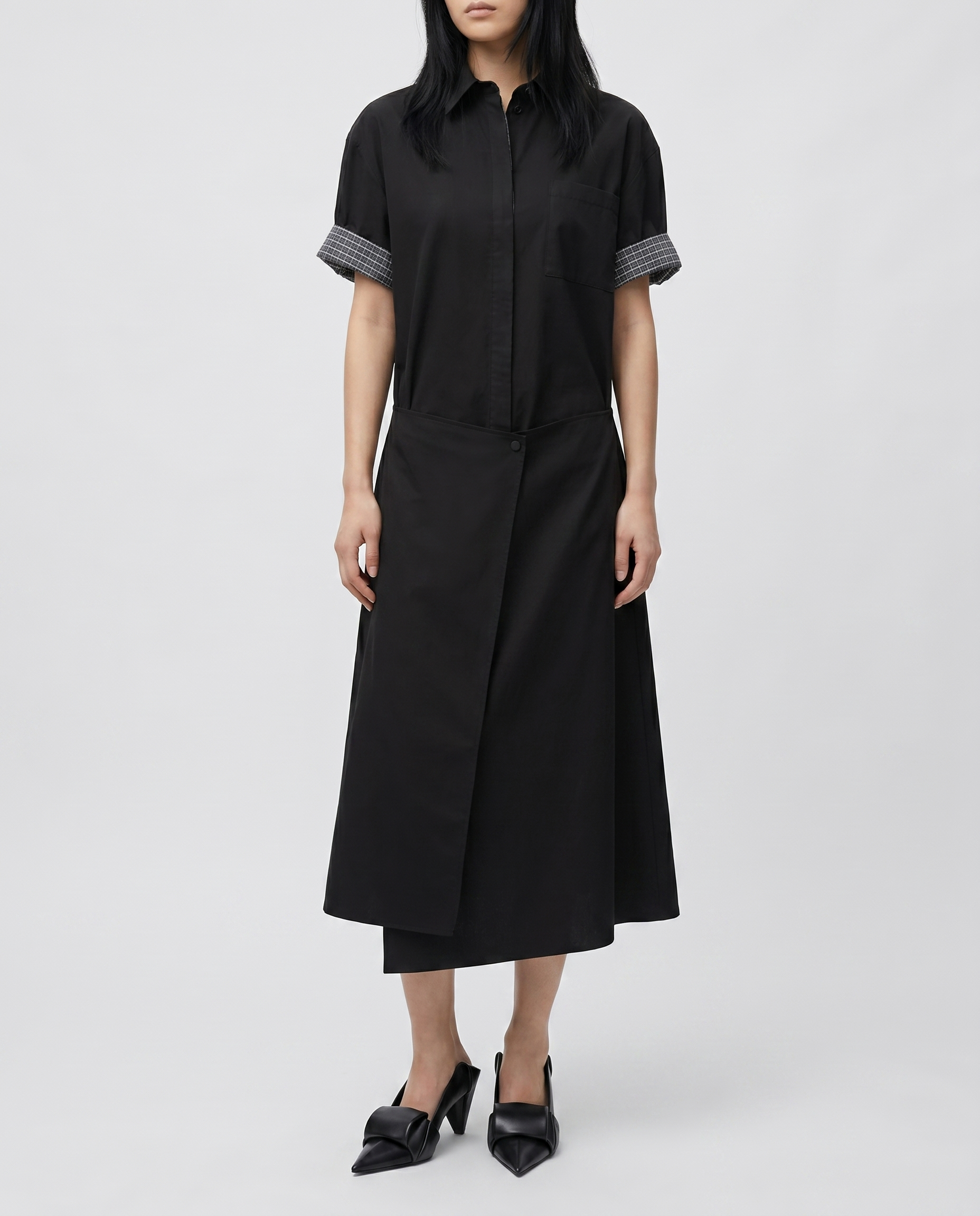 Loewe Wrap cotton midi dress