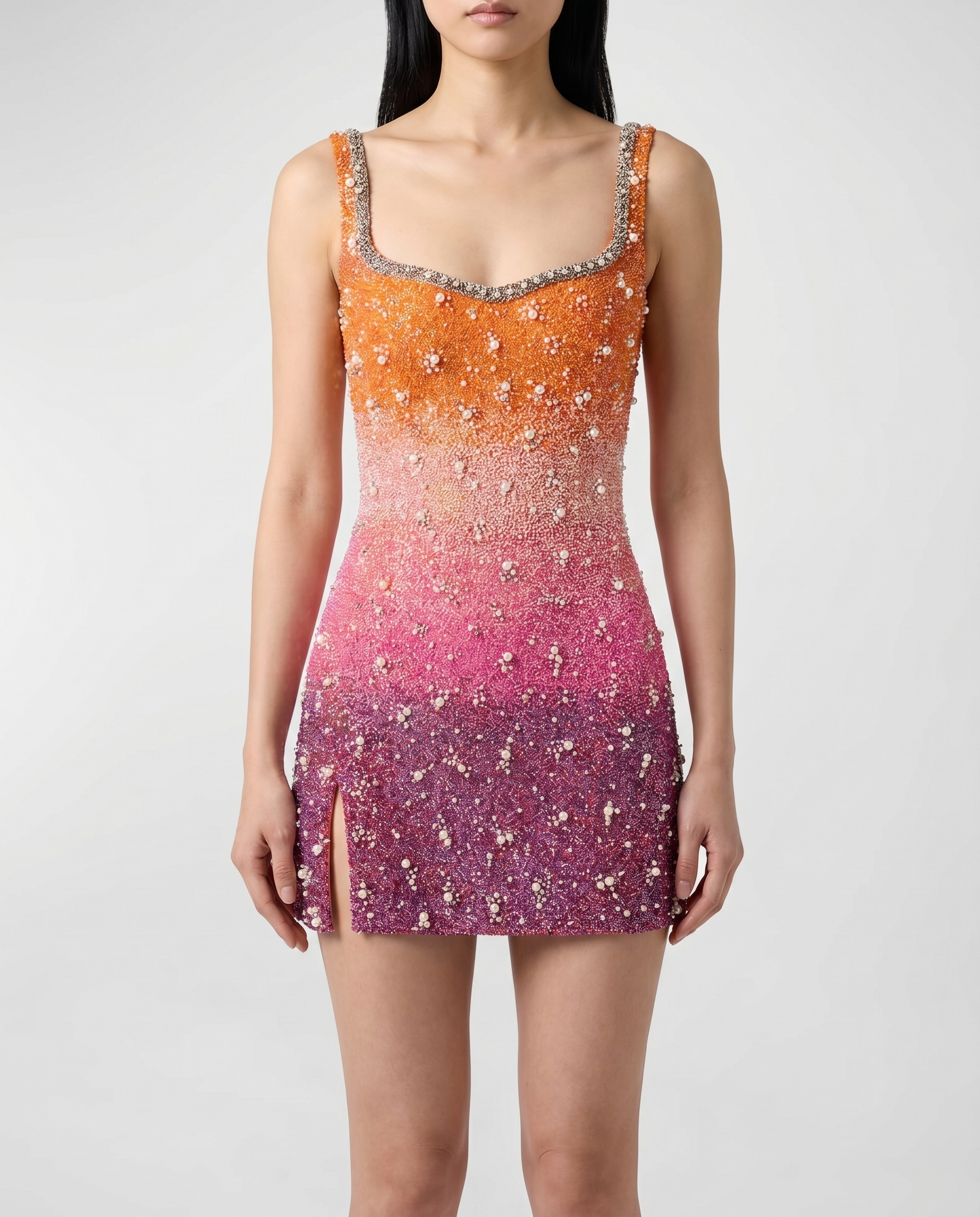 Sunset gradient mini dress
