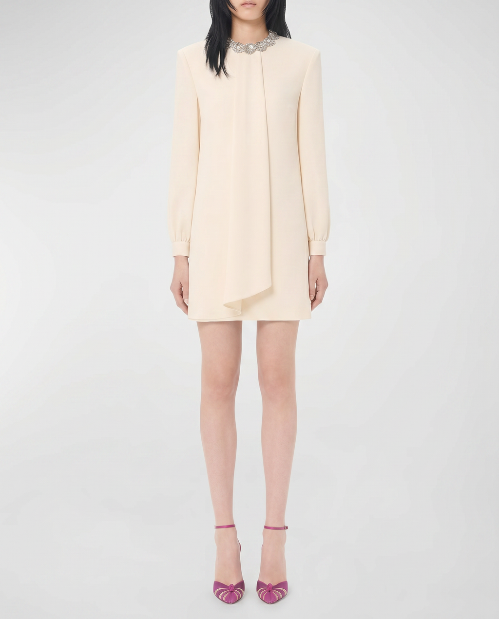 Valentino Garavani Cady couture embroidered short dress