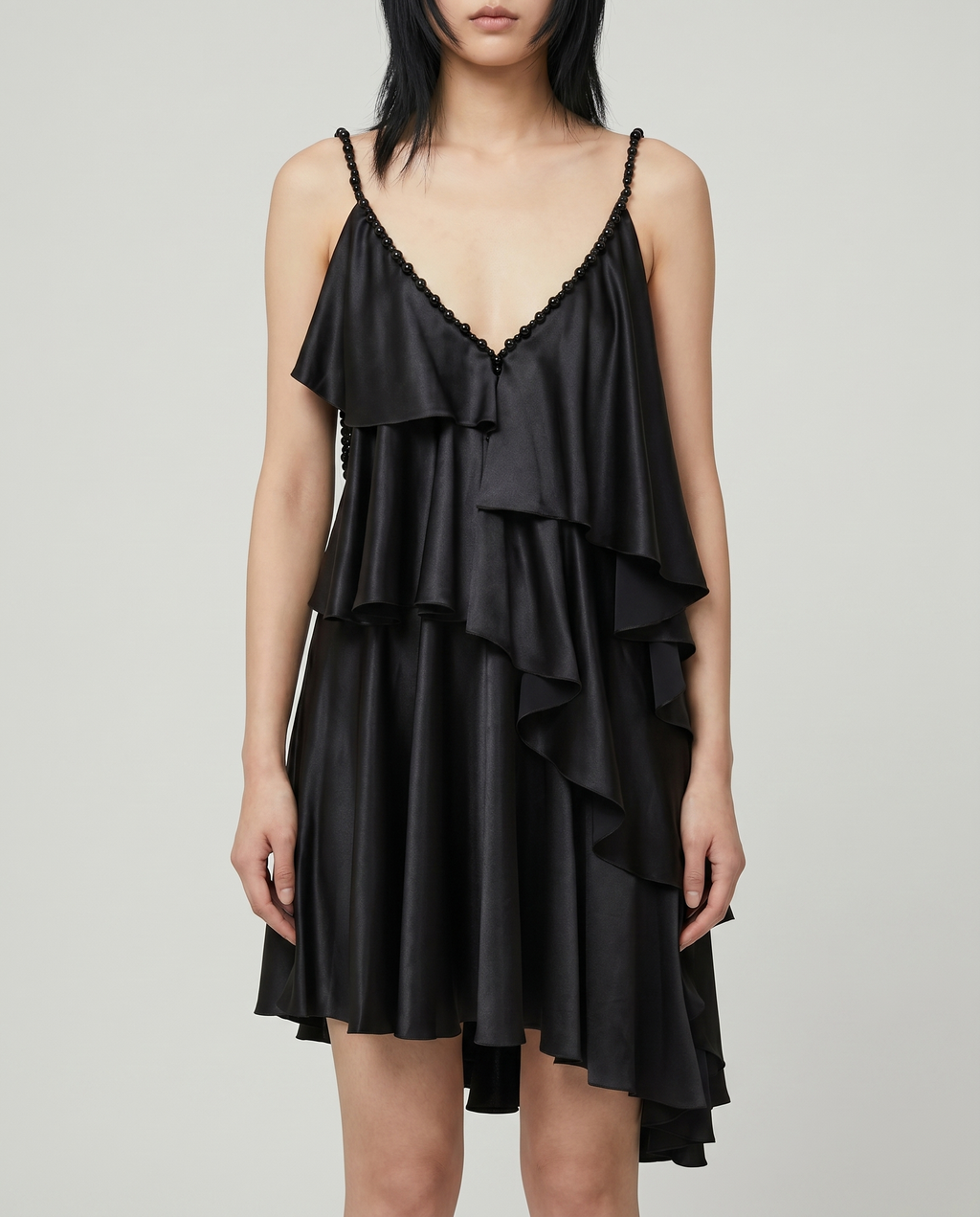 Balmain Silk draped mini dress