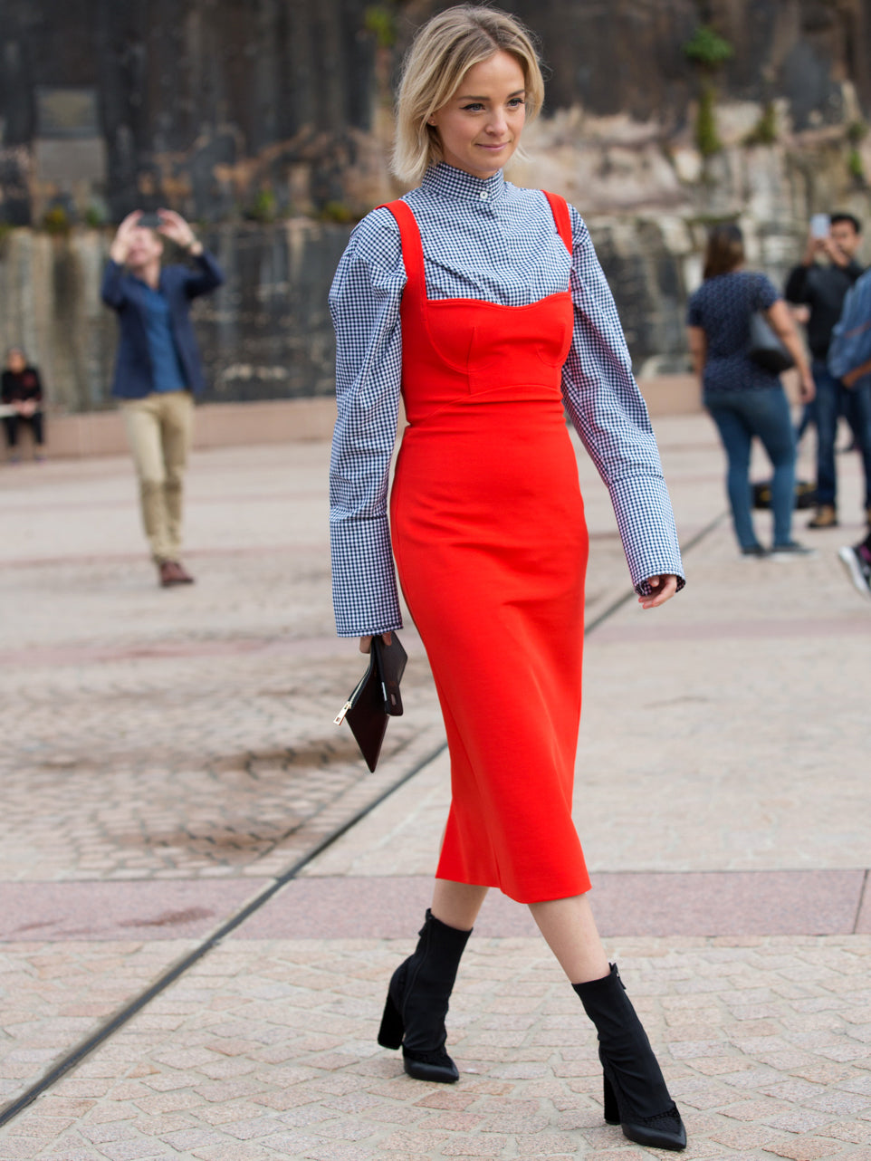How To Layer A Shirt And A Dress For Winter