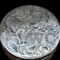 Hand Engraved Nickel Dip Can Set, Personalized Initial Gift for Him, Groomsman Gift