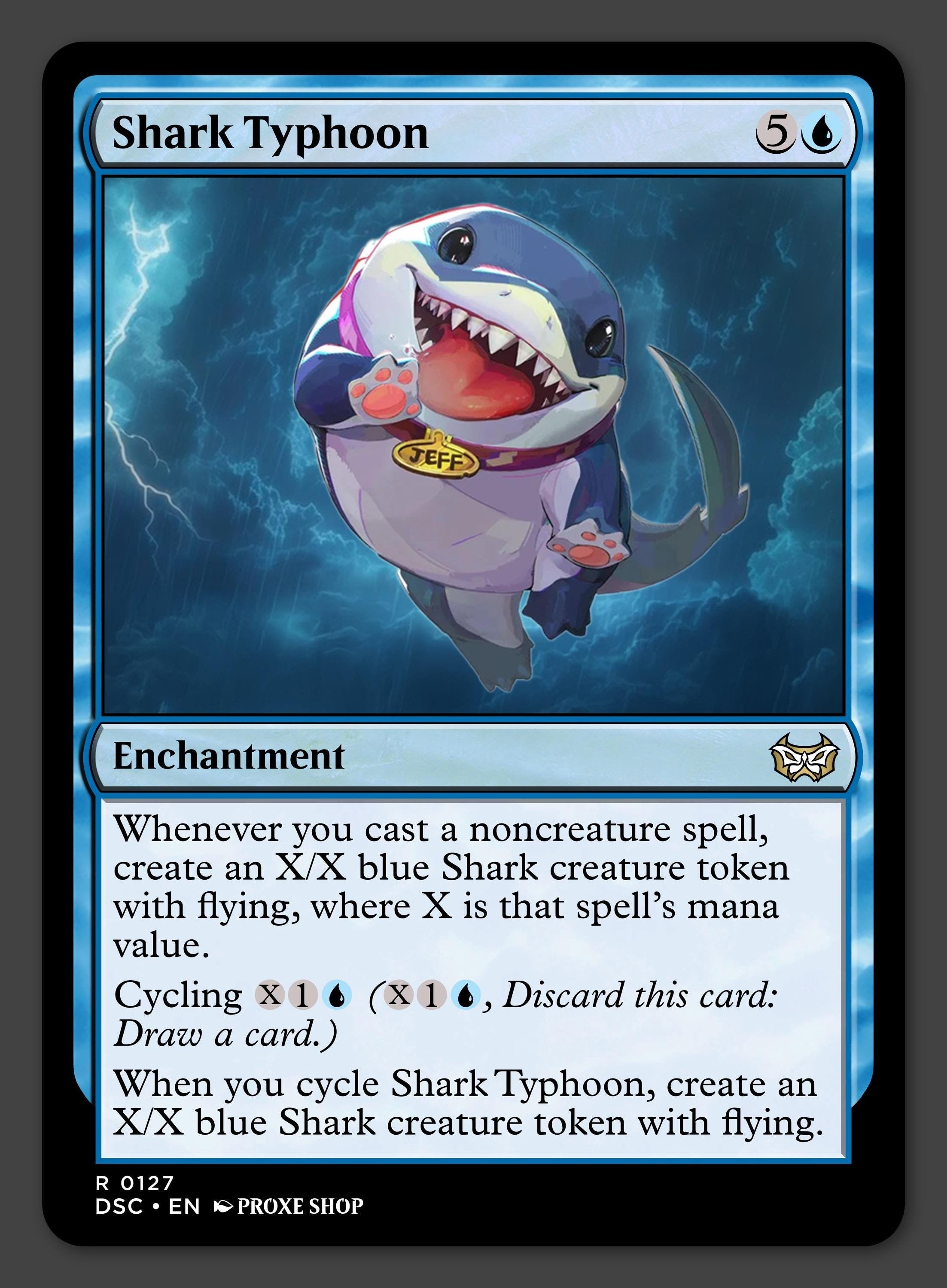 MTG Shark Typhoon Proxy - Jeff the Shark / Marvel Rivals / High Quality