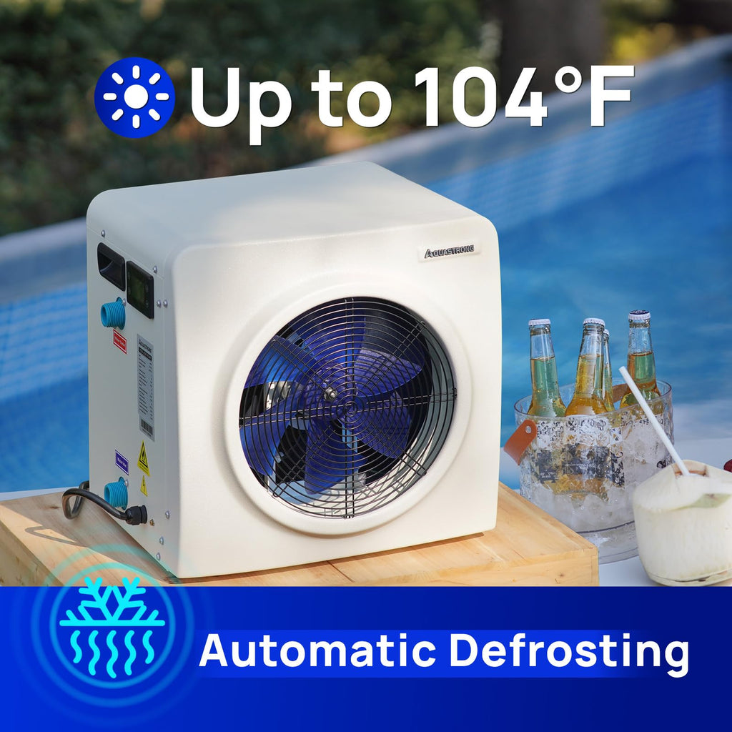 HEX016 16,000 BTU Heat Pump For 5,000 Gallons Pools 120V - Aquastrong