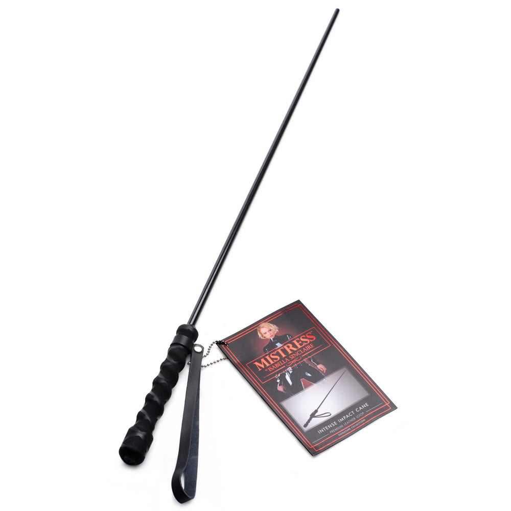 Mistress by Isabella Sinclaire - Intense Impact Cane - solid plastic rod has a thin, firm striking area for maximum stinging sensation & a moulded rubber handle for a comfortable grip. (4)
