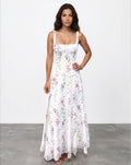 Lily Broderie Floral Maxi Dress White Front