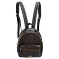 Coach Black/Brown Signature Coated Canvas and Leather Mini Charlie Backpack  Coach
