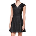 Rebecca Taylor Tweed and Leather Dress Black