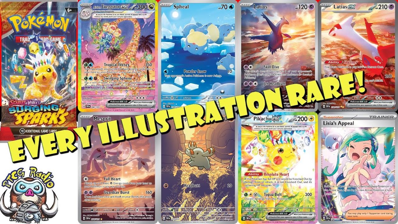 EVERY Illustration Rare Coming in Surging Sparks! AND Special Illustration  Rares! (Pokémon TCG News)
