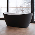 Vue principale de la baignoire îlot ovale Neroon 2.0 170 noire