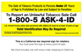 California Penal Code § 308: Legal Tobacco Retail Age Changed to from 18 to  21 Years Old in California – foundations of law and society