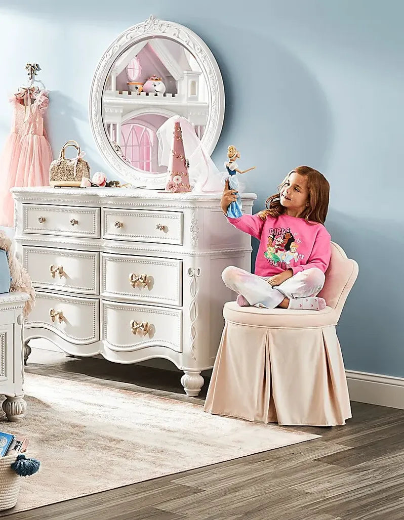 Disney Princess Sparkle White 6 Drawer Dresser