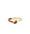 Ormé Bangle - Gold Gilded with Camel Leather