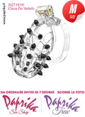 Cintura Di Castità Maschile Medium PC09 Chastity Cage Abs Punte Nere 5 Anelli