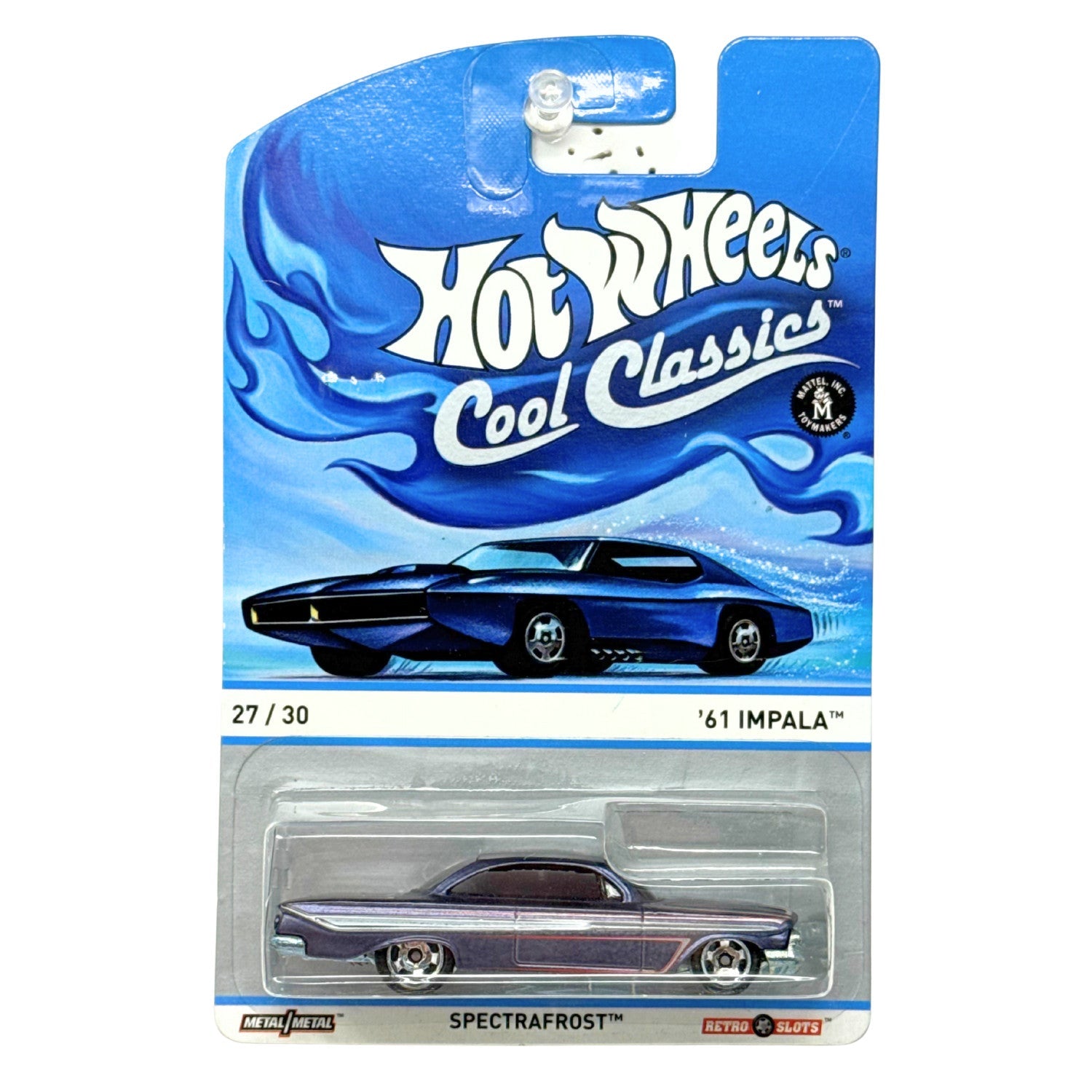 Hot Wheels Cool Classics 1961 Chevy Impala Spectrafrost Muscle Car 1:64 Diecast