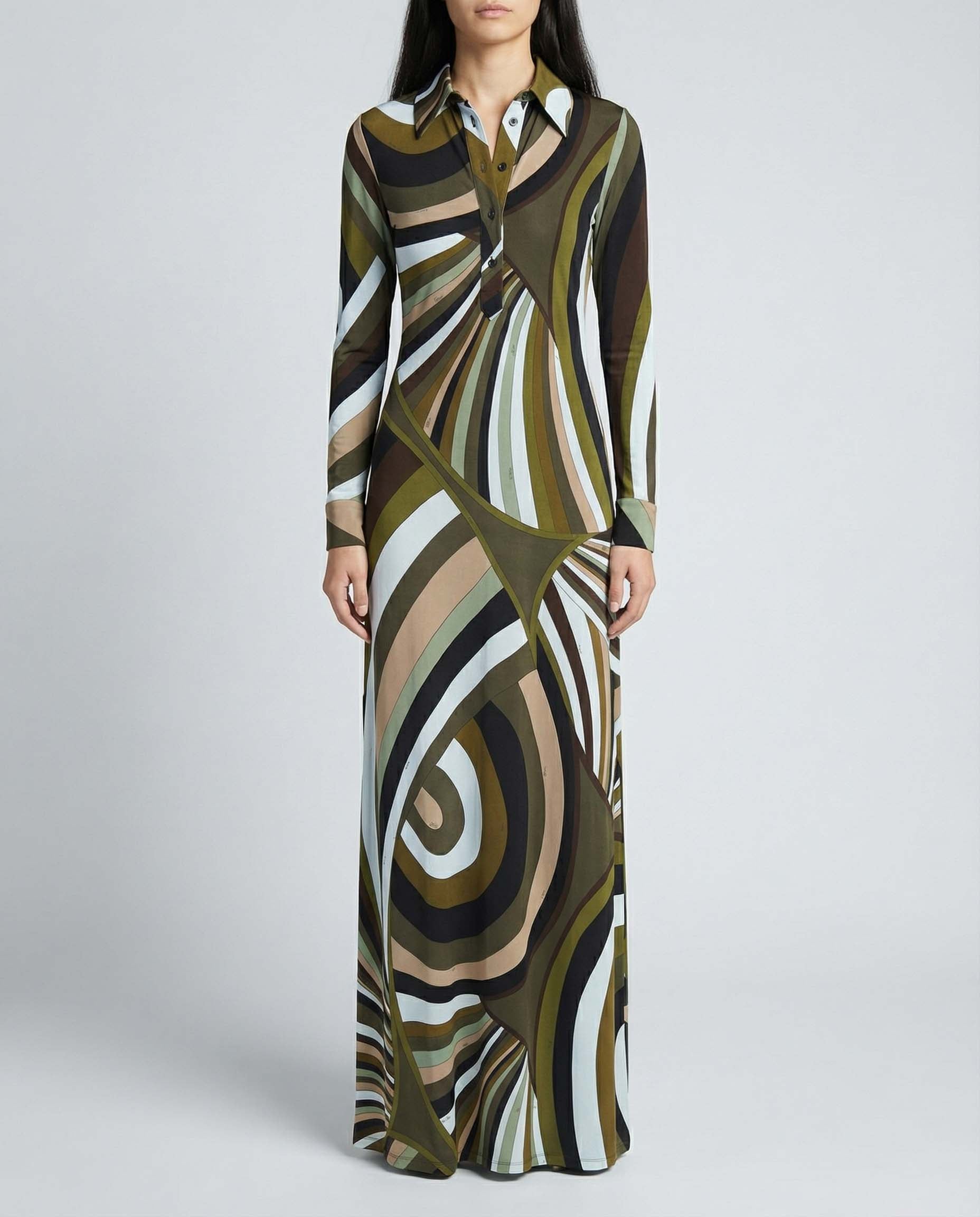 Iride print shirtdress