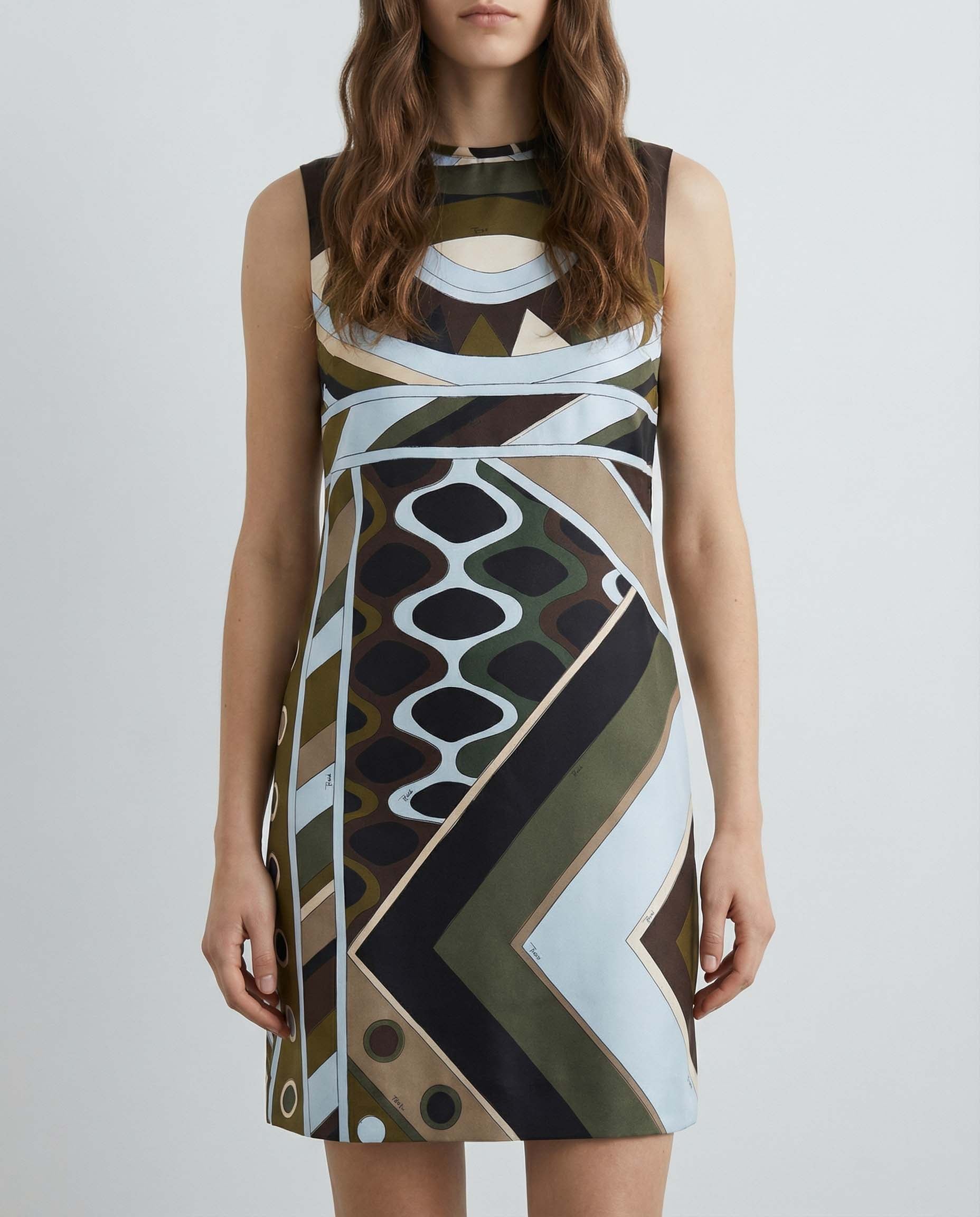 Vivara print silk dress