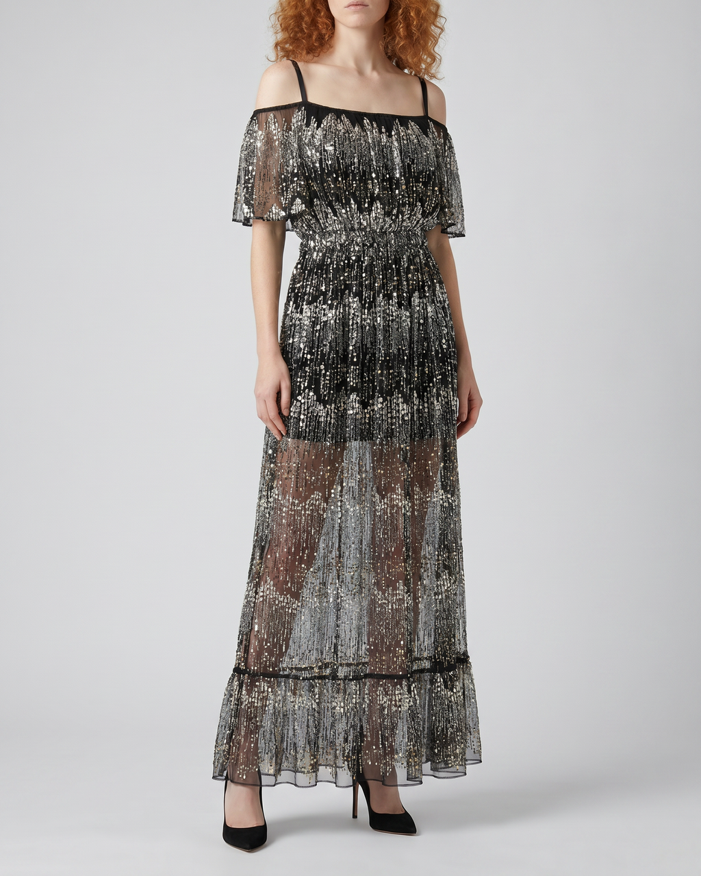 Embellished off-Shoulder gown
