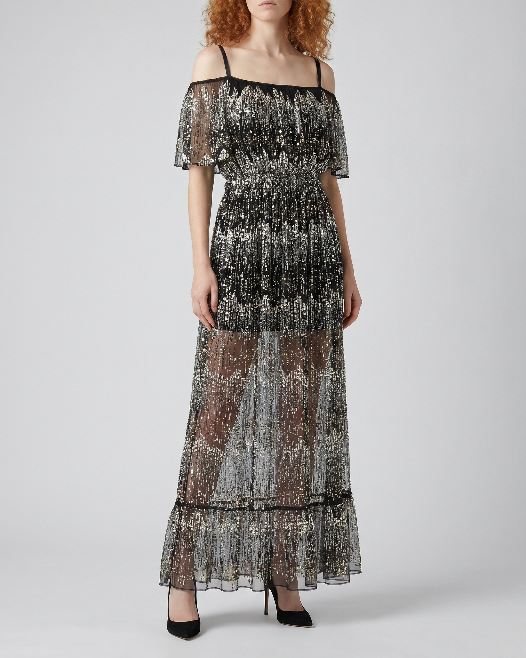 Embellished off-Shoulder gown