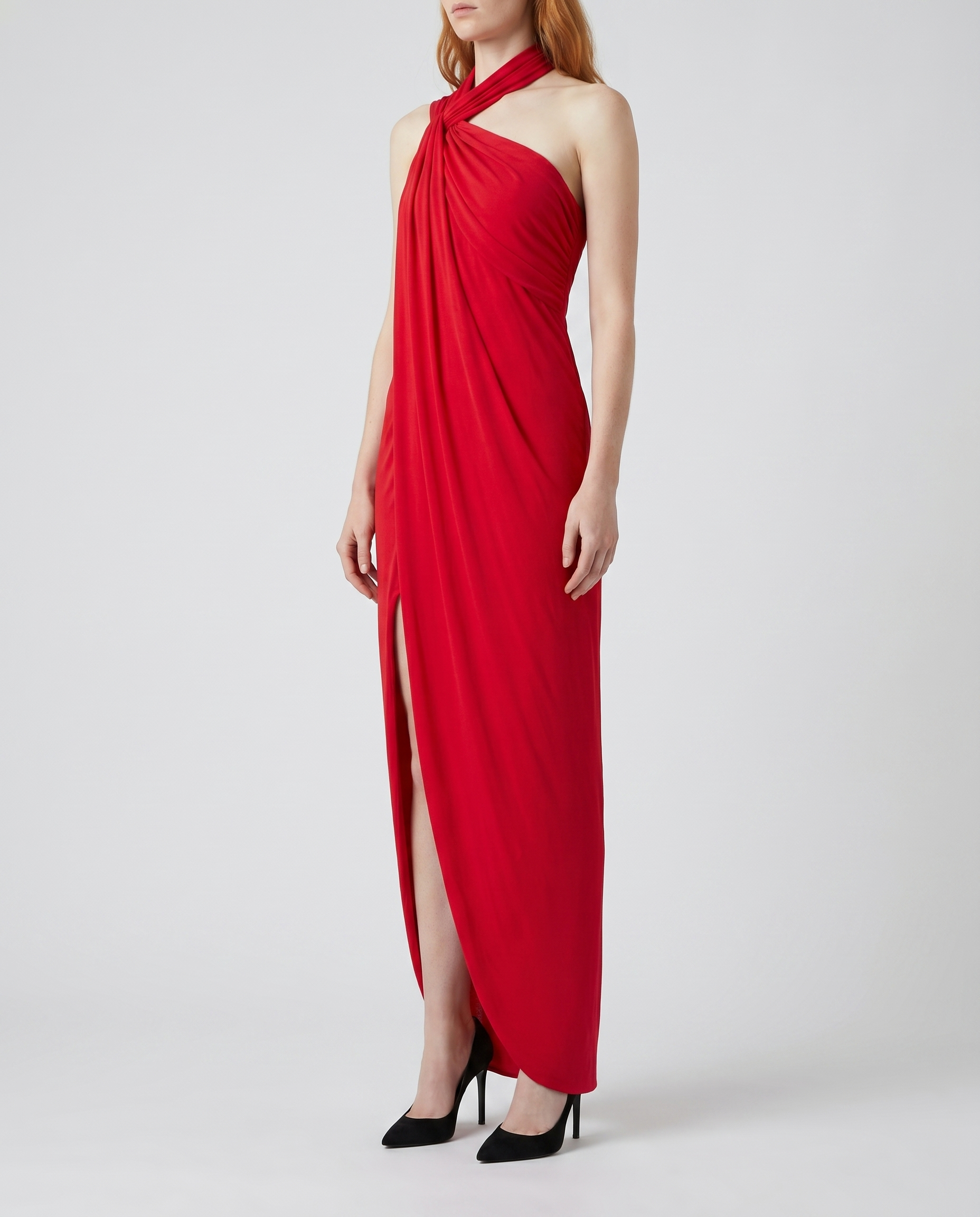 Balmain Draped jersey maxi dress