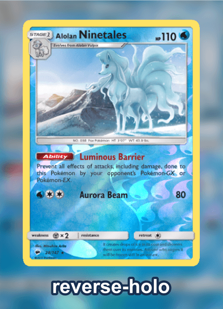 What is the difference between Holo and Reverse Holo cards?