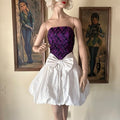 Vintage 80s Iconic Strapless Bubble Skirt Dress Mini Homecoming Prom S