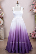 straps square neck puffy Aline wedding dress