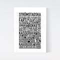 Strömstadska Dialekt Text Poster