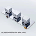 Thermostatic Shower Mixer Valve Square 4 Ways Thermostatic Mixer-Faucet & Bathroom Valve-Index Bath-Black 4 ways-Index Bath