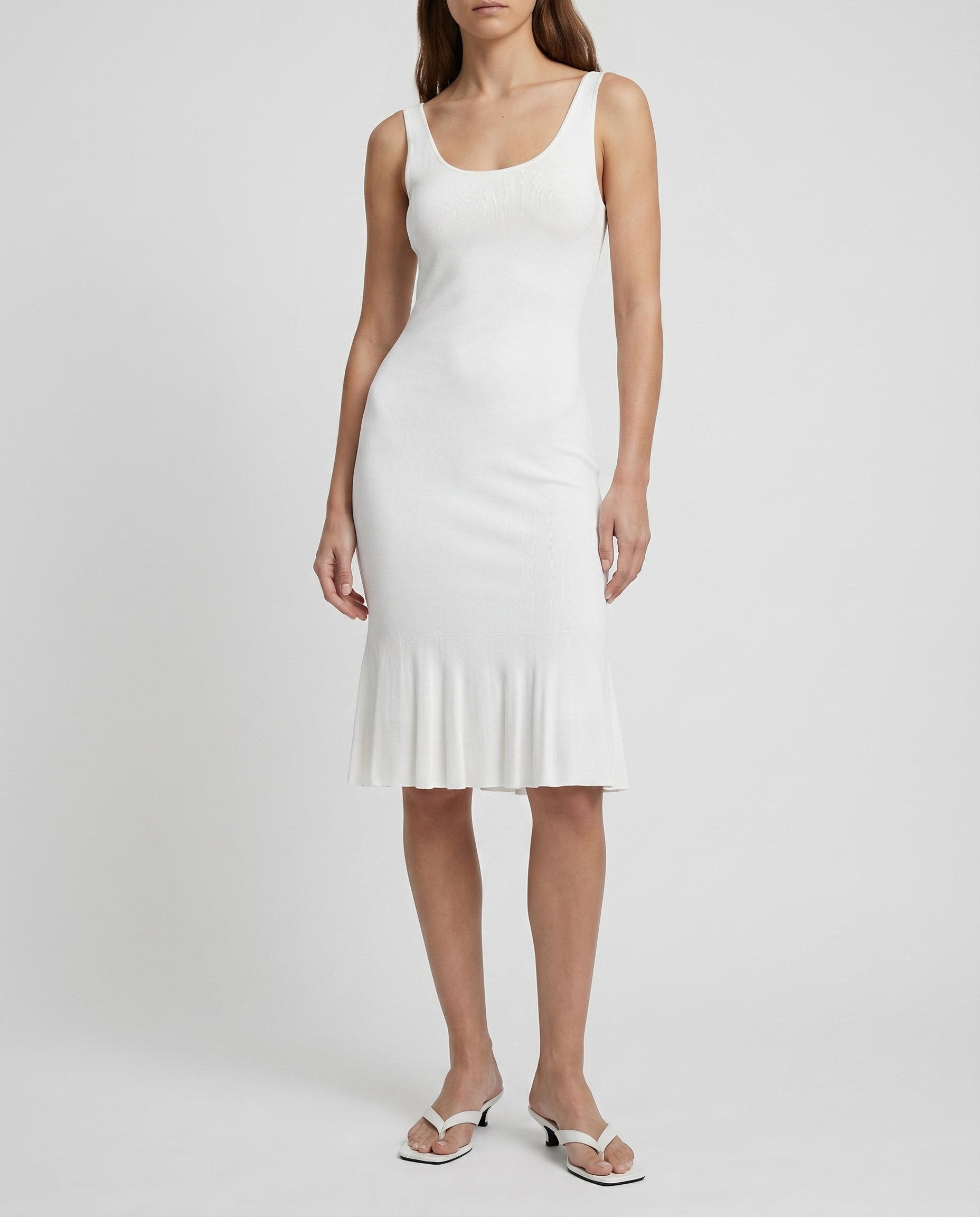 Toteme Fluted-hem midi dress