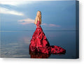 Women In Red Dress Canvas Print