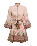 Zimmermann Floral print puff sleeve mini dress